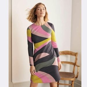 🆕 Boden Isabella Groovy Wave Ponte Dress Size 8L